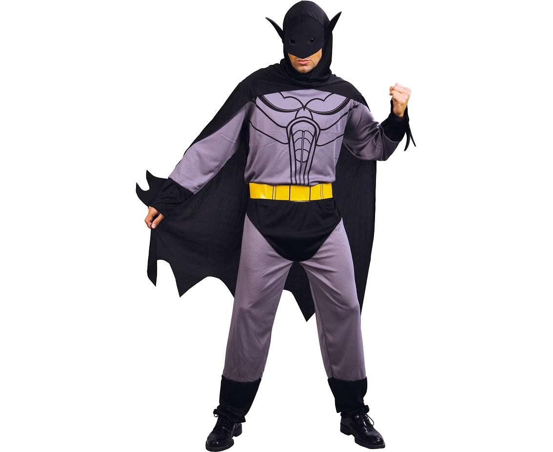 Role play-set for adult Bat Man (cape with hood & mask, jumpsuit, belt), size 52